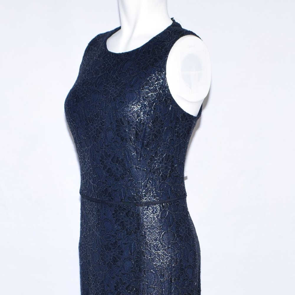 *NEW* Lauren Ralph Lauren Navy Ruffled Lace - Picture 3 of 8